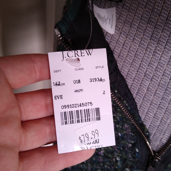 J. CREW Teal Tweed Skirt - Picture 2 of 6
